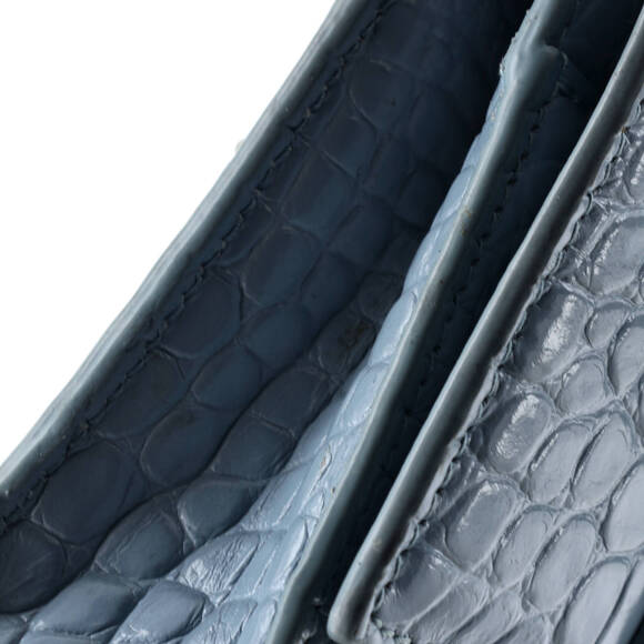 Balenciaga Hourglass Chain Wallet Crocodile Embossed Leather - Picture 6 of 6